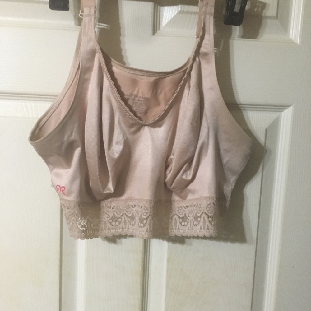 Ruby Ribbon Dusty Blush Lace Hem Soft Bralette